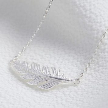 Silver Feather Necklace