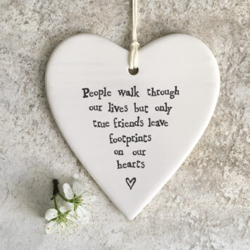 Hanging Friends Porcelain Heart