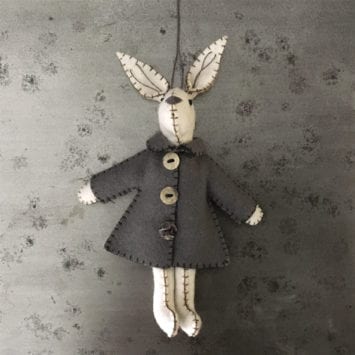 Emily Rabbit with grey jacket