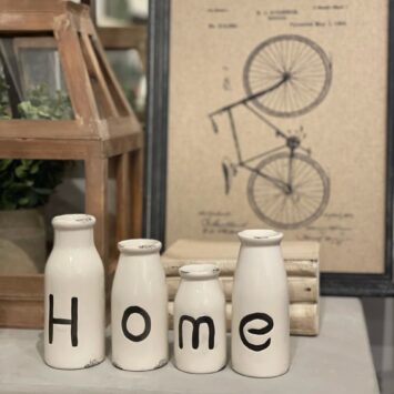 Set of 4 Home Milk Bottles