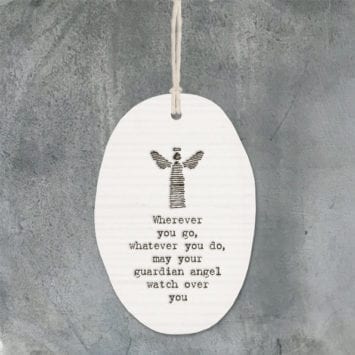 Guadian Angel Porcelain Hanger