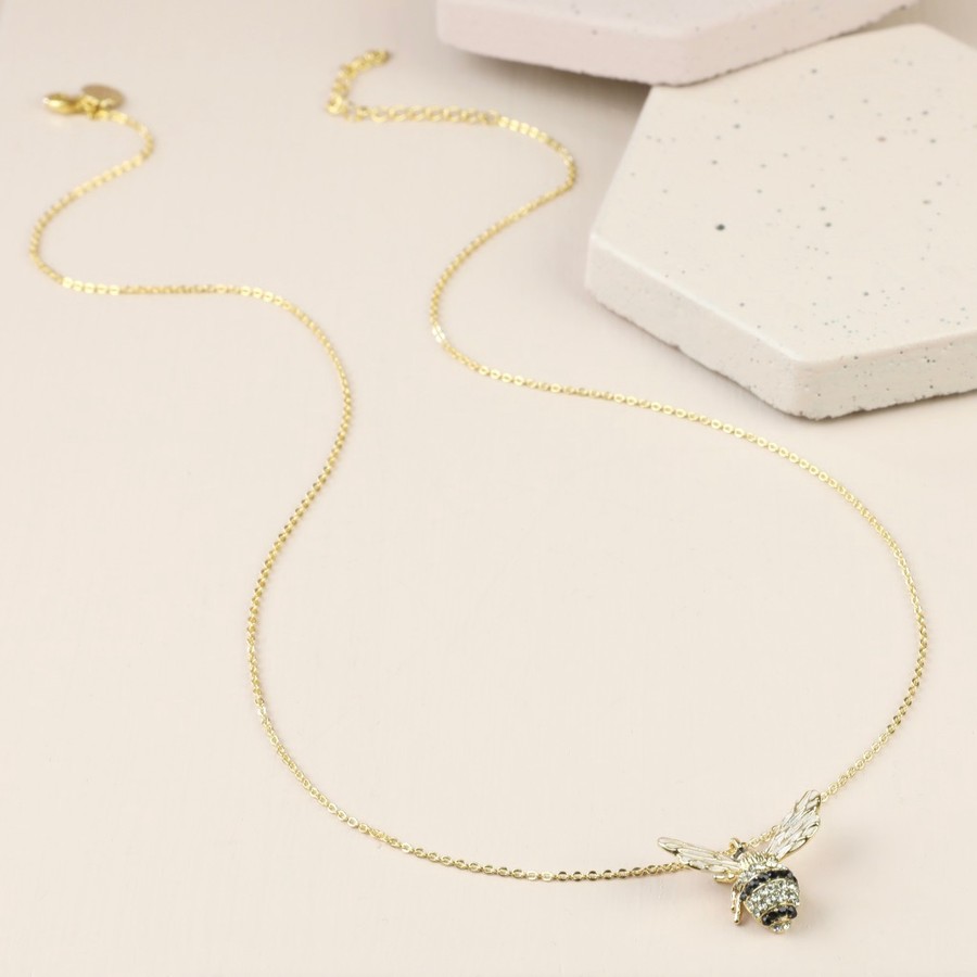 Crystal Bee Pendant Necklace - Image 2