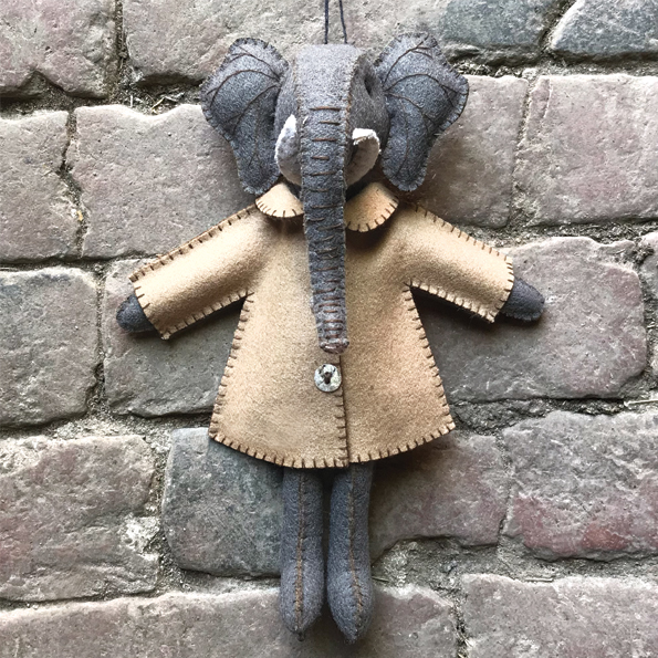 Ellie - Handmade Elephant In Jacket