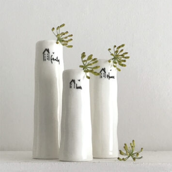 Trio Of Bud Vases - Family, Home, Love