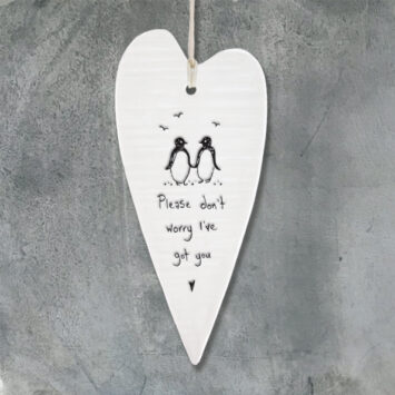 Hanging Porcelain Heart - I've Got You