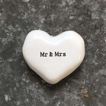 White Heart Token - Mr & Mrs