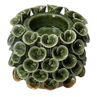 Antiqued Ceramic Pixie Lichen T-Light Holder