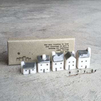 Miniature Porcelain Set Of Houses