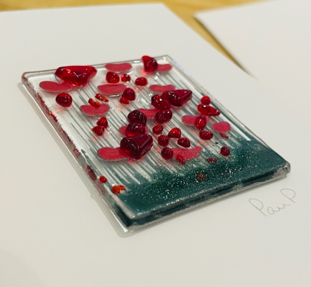 Card - Fused Glass keepsake - Poppy's - Image 2
