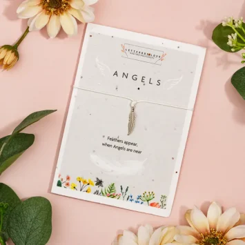 Angel Wish Bracelet On Seeded Card