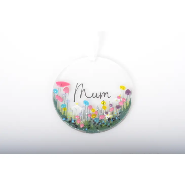 Hand Made Fused Glass Hanger - Mum - Image 3