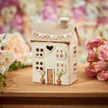House T-Light Holder Cream
