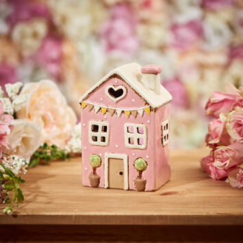 House T-Light Holder Pink