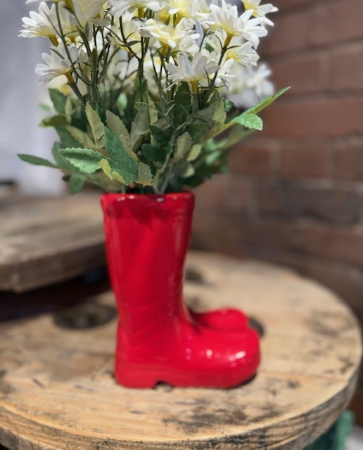 Mother's Day Red Wellies Planter/Vase - Image 3