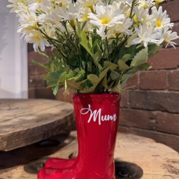 Mother's Day Red Wellies Planter/Vase