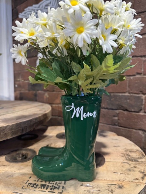 Mother's Day Green Wellies Planter/Vase