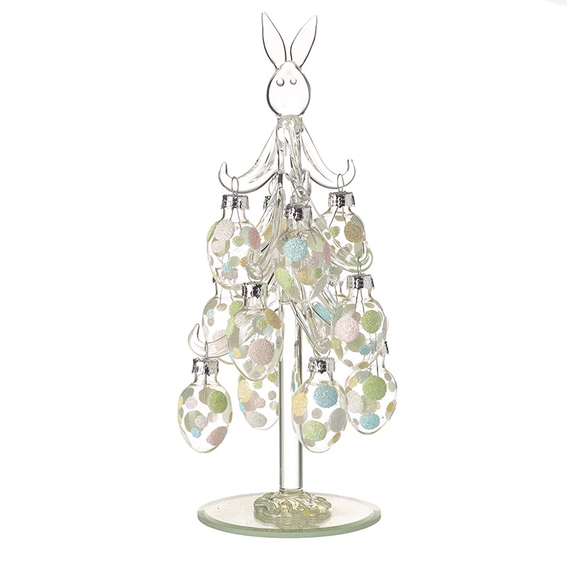 Glass Tree With Tiny Easter Egg Ornaments